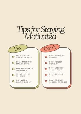 tips for staying motivate