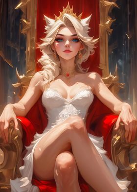 Anime Girl on a Throne