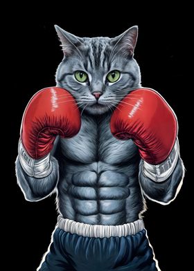 boxing cat 