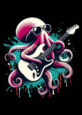 Guitar Octopus Rock Music