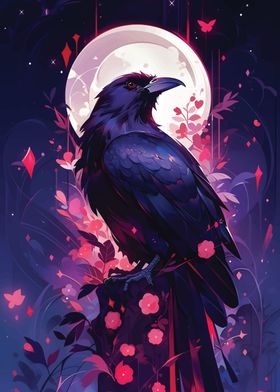 Crow in Moonlight