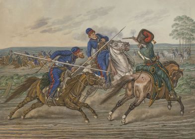 Equestrian battle 