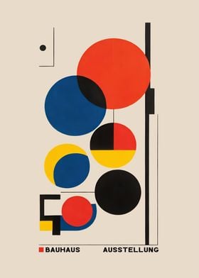 Bauhaus Circles Poster
