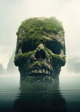 Giant Skull in the Water