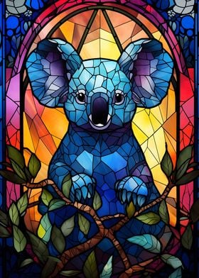 Koala Bear Stained Glass