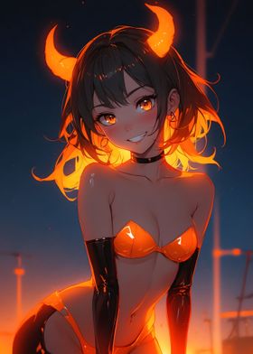 Hot anime devil girl