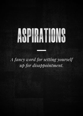 ASPIRATIONS	A fancy word