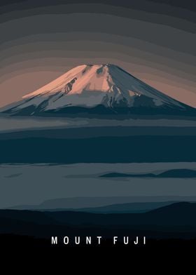 Clean Mt Fuji Japanese Art