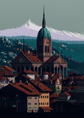 Bern City Pixel Art