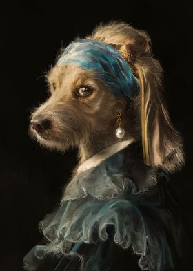 Dog With Pearl Earring
