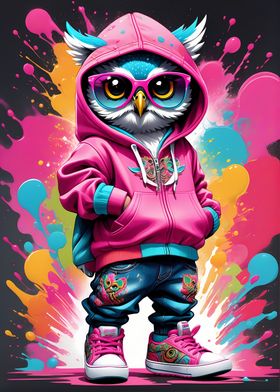 Baby Owl Colorful