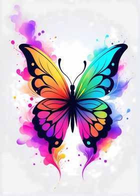 Geometric Color Butterfly