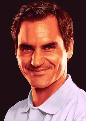 roger federer portrait