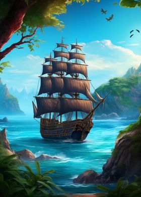 Pirate Ship Landscape