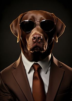 Gentleman Dog in Suit