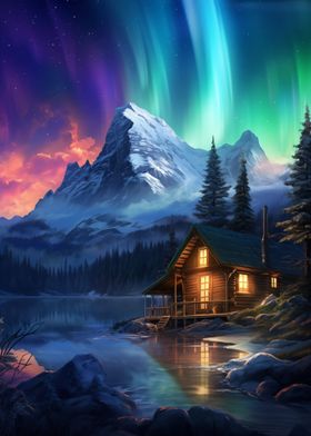 Nordic Nature Aurora Night