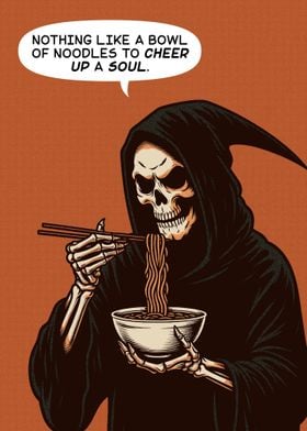 Grim Reaper bowl of noodle