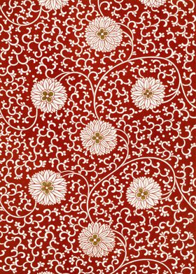 Red floral pattern