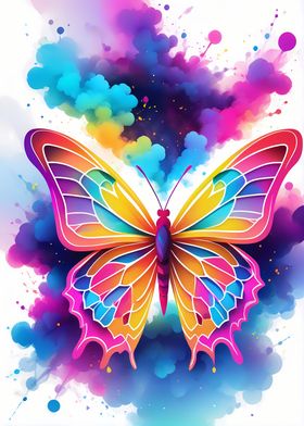 Geometric Color Butterfly