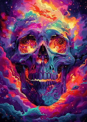 Skull Psychodelic Space