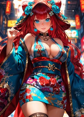 Cute Anime Girl Red Hair