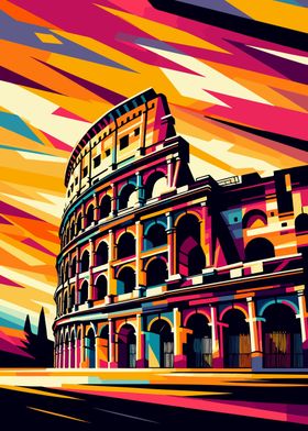 the Colosseum wpap pop art