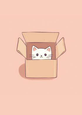 Kitten in a cardboard box