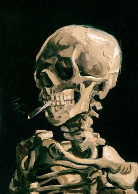  Skeleton with Cigarette