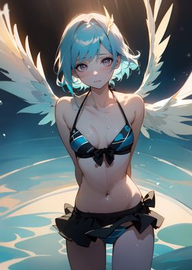 Sexy angel in a bikini
