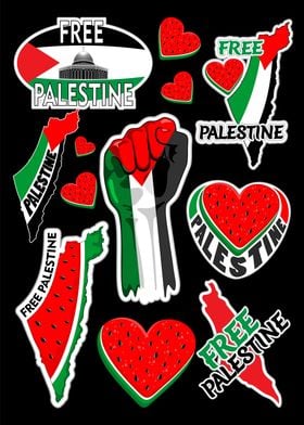 Palestine Symbols Pattern 
