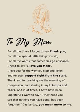 Mothers Day Thank You Mom