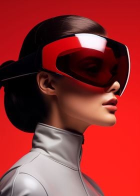 Woman Futuristic glasses