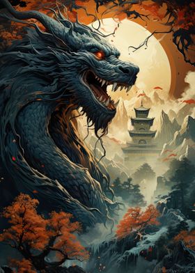 Dragon and Pagoda