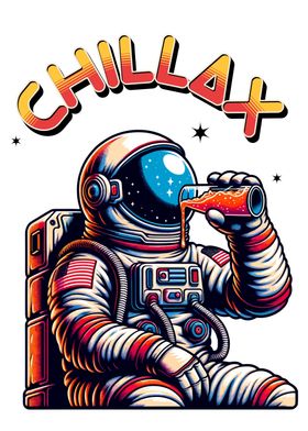 chillax astronaut pop art