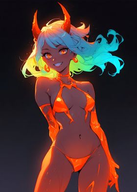 hot orange bikini imp