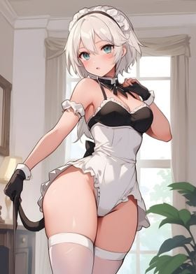 horny anime maid waifu