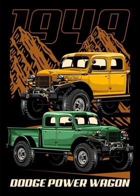 Retro Power Wagon Car