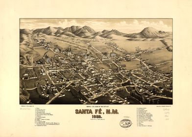 Santa Fe New Mexico 1882
