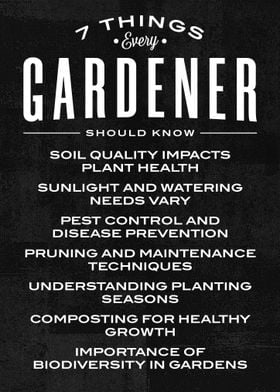 7 things every gardener