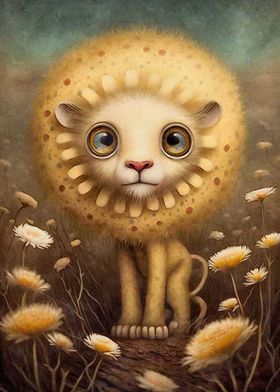 Cute lion poster