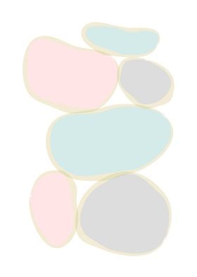 Abstract Pastel Stones Two