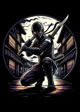 ninja warrior pop art