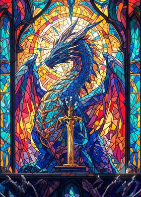 Dragon Stained Glass