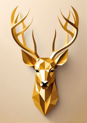 Paper Gold Deer