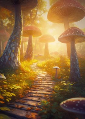 the mushrooms forest