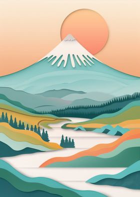 Mountain Flat Paper Craft