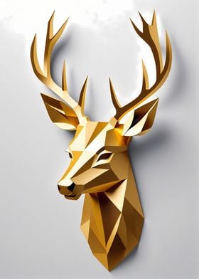 Paper Gold Deer