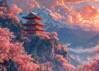 Sakura Japan Sunset