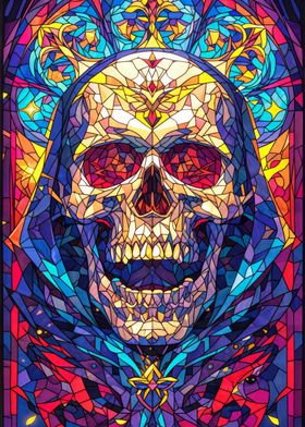 Skull Stained Glass