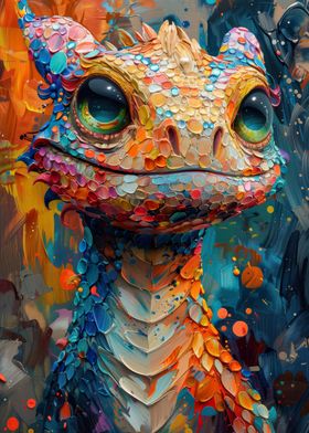 Colorful Dragon Portrait